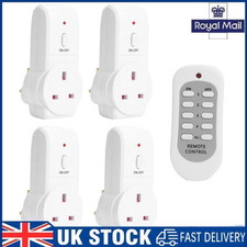 1-4X UK Plug Home House Power Outlet Light Switch Socket Wireless Remote Control