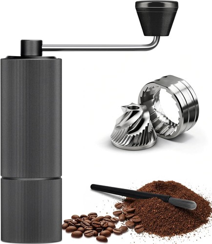 Hand coffee grinder with - hand,