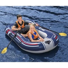 Bestway Hydro-Force Inflatable Boat with Pump and Oars Blue Small Blow Up Dinghy