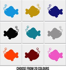 Bathroom Tile Stickers FISH Tile Transfers Nautical Vinyl Decals Wall Stickers