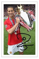 RIO FERDINAND Signed Autograph PHOTO Fan Gift Signature Print MANCHESTER UNITED