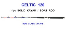 CELTIC 120 1pc SOLID KAYAK ROD FOR CANOE BOAT SEA FISHING LINE RIGS LURES PIRKS