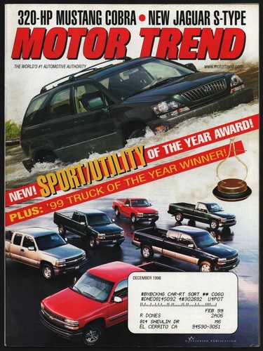 December 1998 motor - december, trend