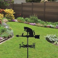 Cat Weathervane Roof Decor Art