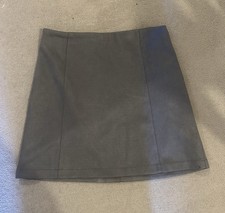 Women’s grey faux suede mini skirt from New look size 10