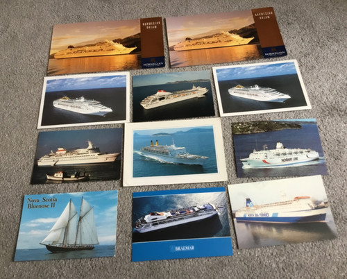 Used postcards ships - used, of