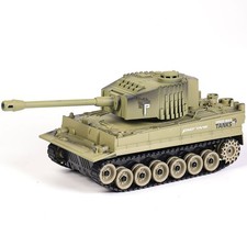 German Tiger 1 RC Tank 1:30 Scale Yellow 2.4G Sound Radio Control Battle Toy 9CH