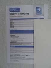 Sprite Touring Caravan Price List 2015 - Alpine 2, Alpine 4, Major, Quattro