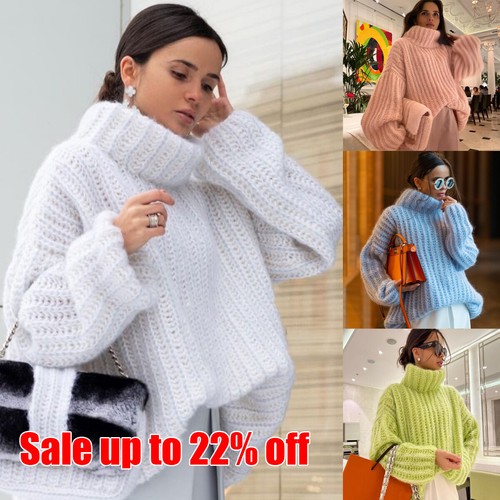 Women chunky knitted high - knitted,