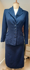 Vintage 1940s navy blue wool