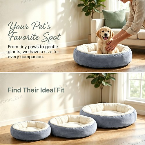 Dog bed donut luxury soft - bed,