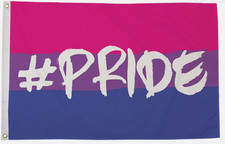 BI PRIDE HASHTAG LGBT 5x3 feet