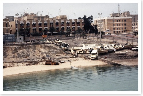 Kuwait city damaged boats - kuwait,