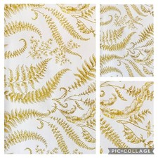 CLARKE & CLARKE Eden Folium Fabric - Fern Chartreuse Linen Blend 1.4m x 1.9m