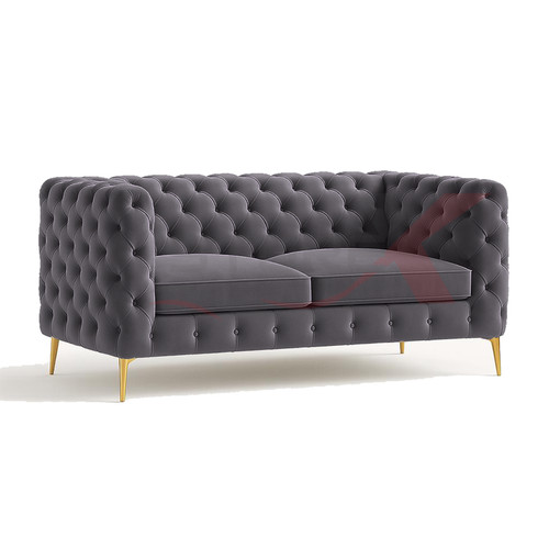 Storex tufted velvet sofa - tufted, –