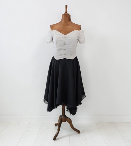 Vintage 80s prom dress evening - vintage,