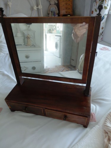 Small georgian mahogany mirror - small,