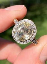 18Ct Gold Diamond Sapphire Natural Yellow Ceylon Iliana Designer Ring ￼