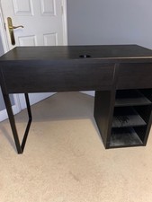 IKEA malm desk in black with