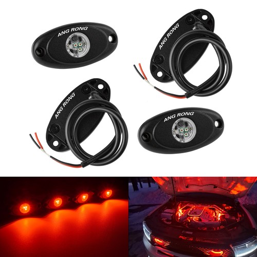 4pcs red led rock light - led,
