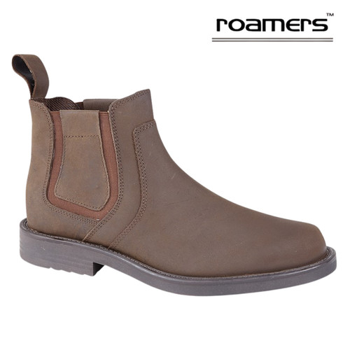 Mens roamers leather boots - leather,