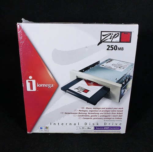 Boxed sealed iomega zip - iomega, 250mb