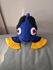 HAND KNITTED 14" DORY BLUE