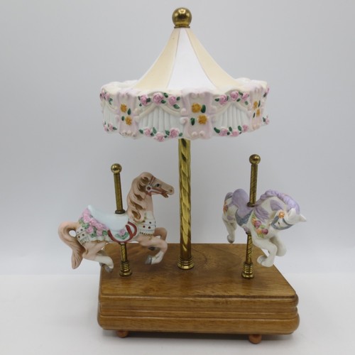 Vintage horse carousal - vintage, merry