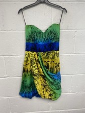 Next Runway Collection Strapless Bubble Dress In Multi Print SIZE 8 BNWT PD