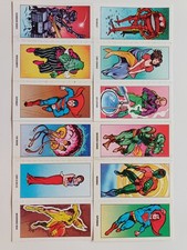 Weetabix 12 x DC Heroes Superman Cards 1978 Superboy Lex Luthor Kal-El
