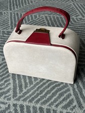 Morton Vintage Cream Leather Vanity Case Handmade London 1960s