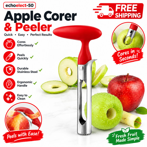 Stainless steel twist apple - steel,