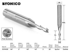 1/8" Dia. Upcut Spiral End