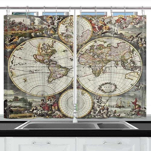 Medieval myths globe curtains - myths,