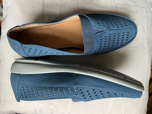 Hotter blue suede leather - suede,