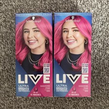 Schwarzkopf  LIVE - Shocking Pink Semi Permanent Hair Dye (15 Washes) x2 Boxes