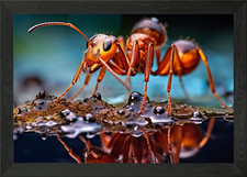 Red ant Framed Wall Art Poster
