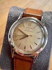 Vintage Eterna Matic Chronometer UFO Case Men's Watch, — Patina, Runs Well, 34mm