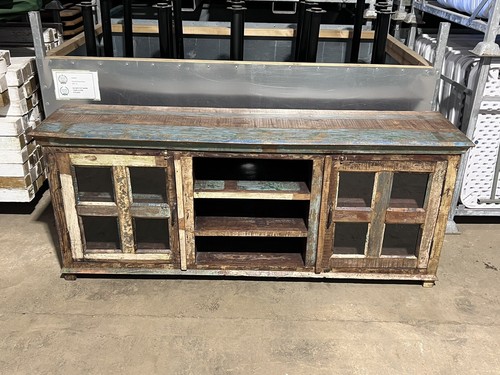 Solid wood stand rustic - wood, tv
