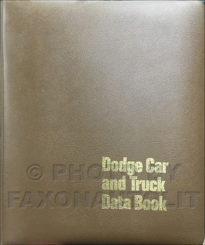 1972 dodge data - 1972, book