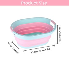 SILICONE COLLAPSIBLE LAUNDRY BASKET FOLDING CLOTH WASHING POP UP STORAGE BIN