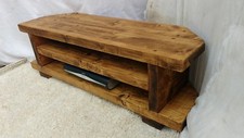 Corner Rustic Pine TV Unit