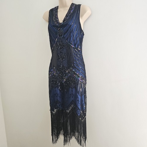 Blue 1920s inspired flapper - blue, 1920s-inspired