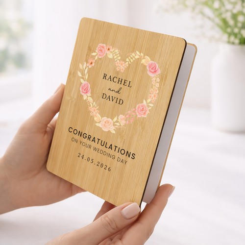 Personalised wedding card - personalised,