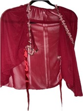 3 Different Sets If Lingerie In Crimson Kits Of Lace Lots If Fun Size 12 New