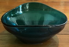 Vintage Teal blue Glass bowl