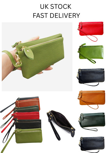 Real leather clutch bag - clutch, with