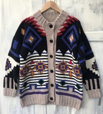 Vintage Hand Knit Bold Aztec