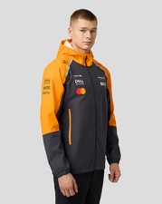 Official Unisex Mclaren Formula 1 Team Waterproof Rain Jacket - Phantom/Papaya