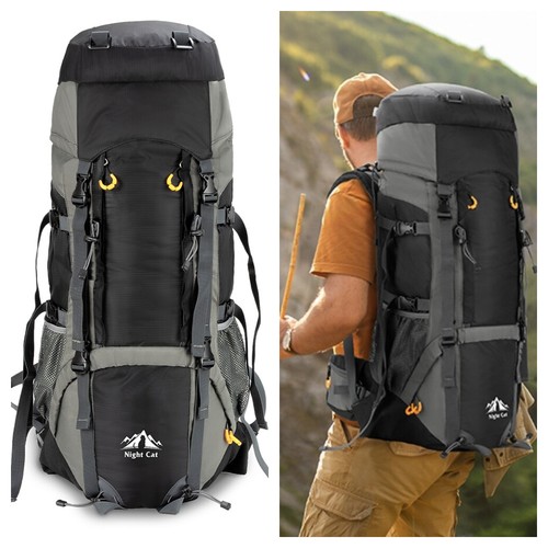 90l black camping trekking - black,